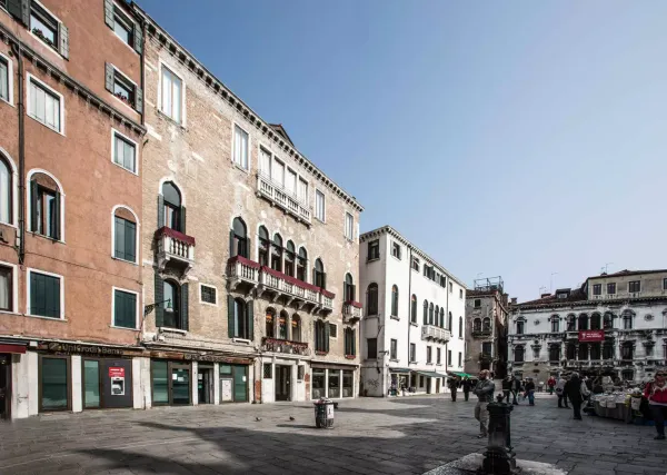 Grand Canal in Venice with boats and historic buildings